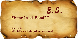Ehrenfeld Sebő névjegykártya